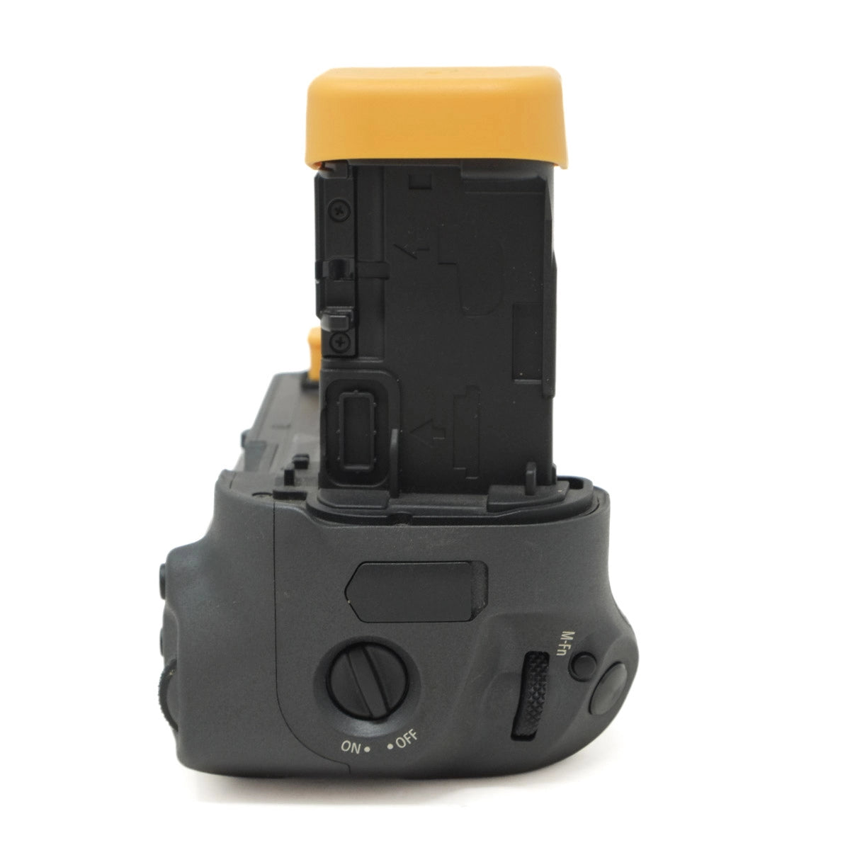 Used Canon BG-E22 battery Grip with PD-E1 charger - side angle