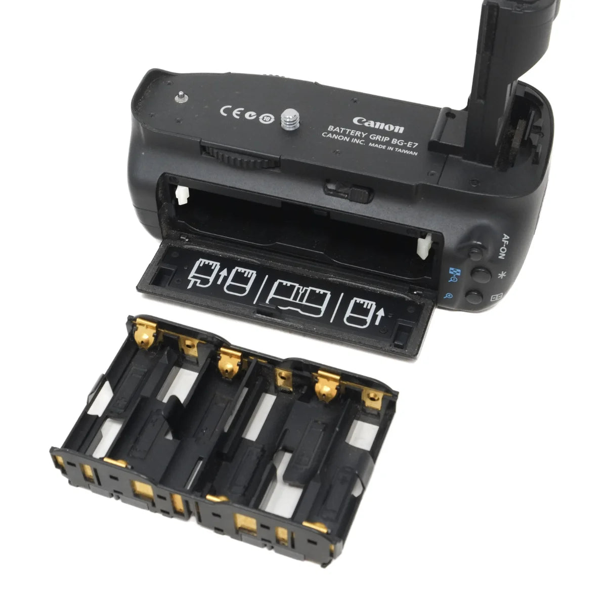 Used Canon BG-E7 Battery grip for EOS 7D - top angle (inside)