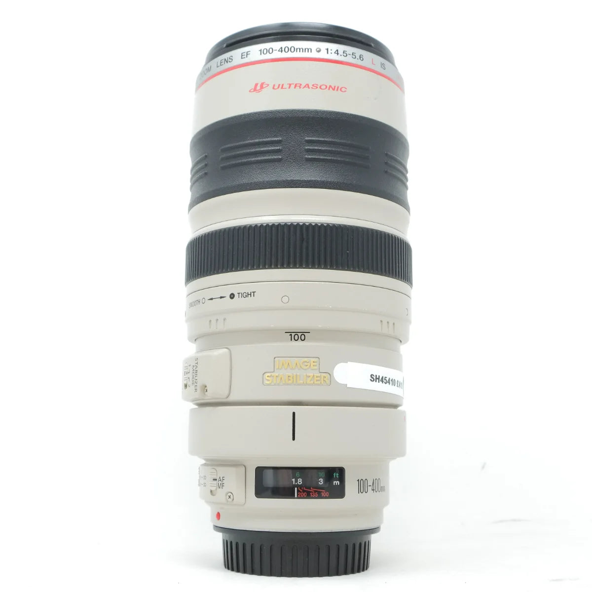Used Canon EF 100-400mm f4.5-5.6L IS USM Lens - front angle