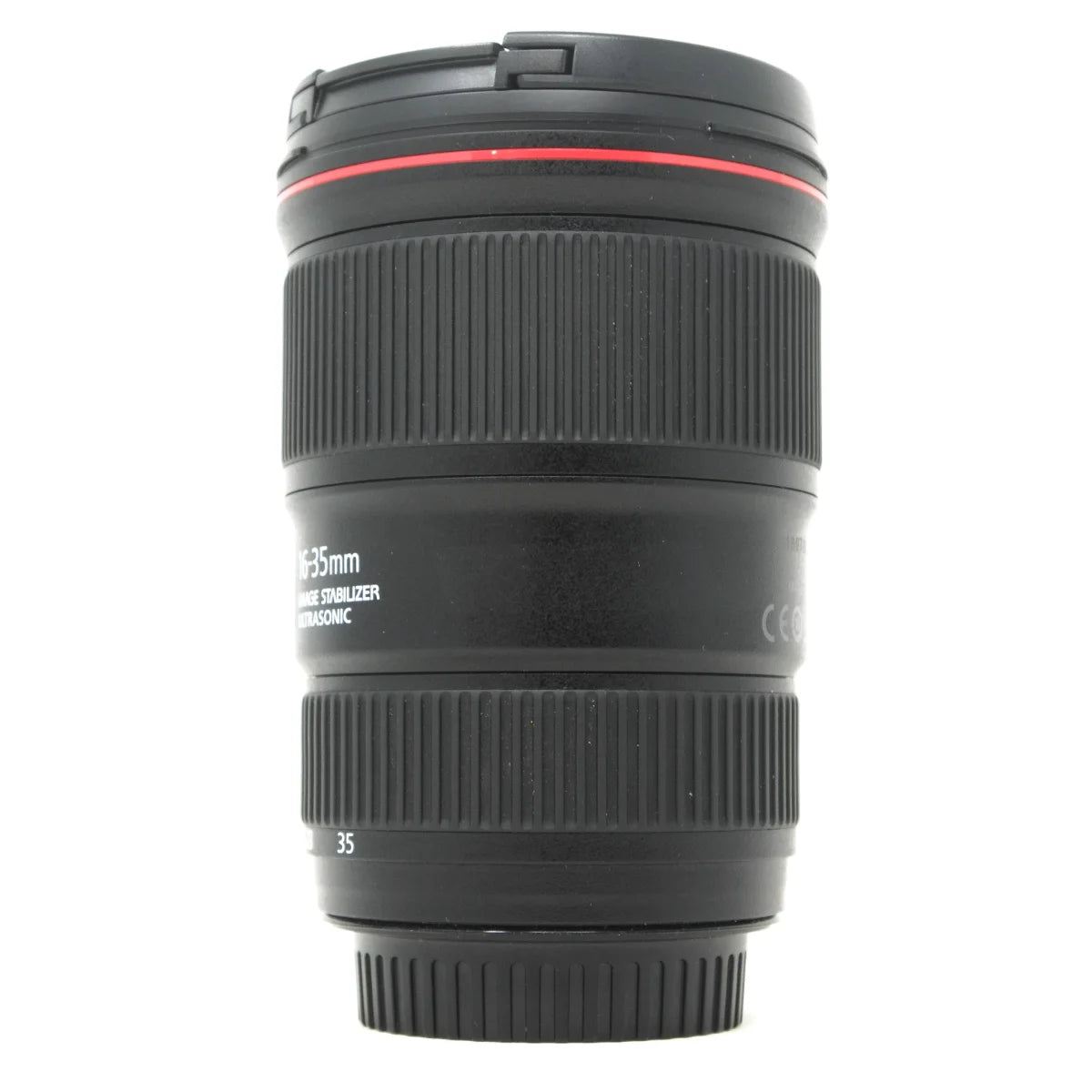 Used Canon EF 16-35mm F4 L IS USM Lens - side angle