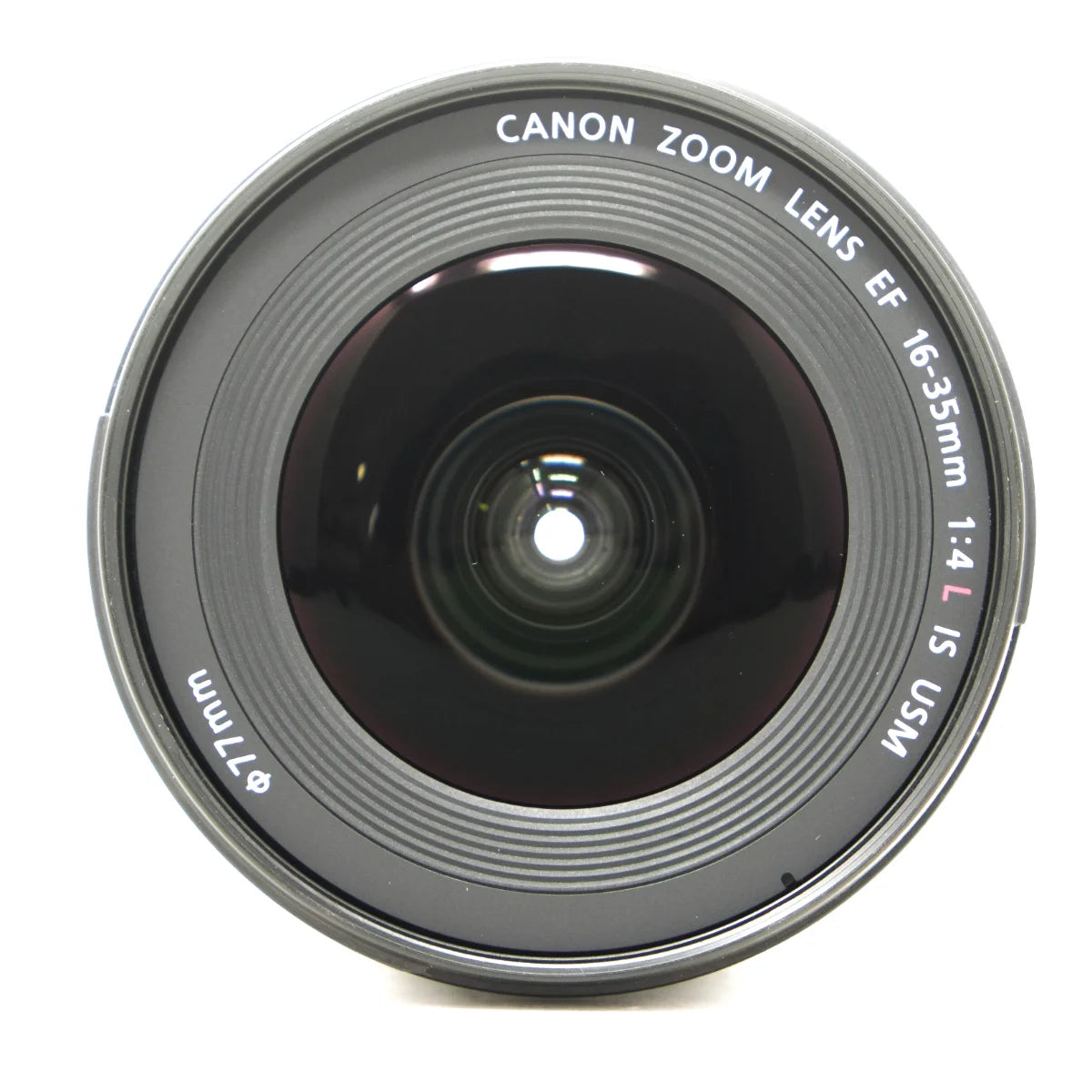 Used Canon EF 16-35mm F4 L IS USM Lens - top angle