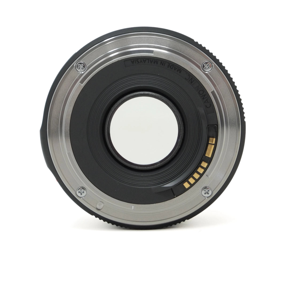 Used Canon EF 50mm F1.8 STM lens with UV filter - bottom angle