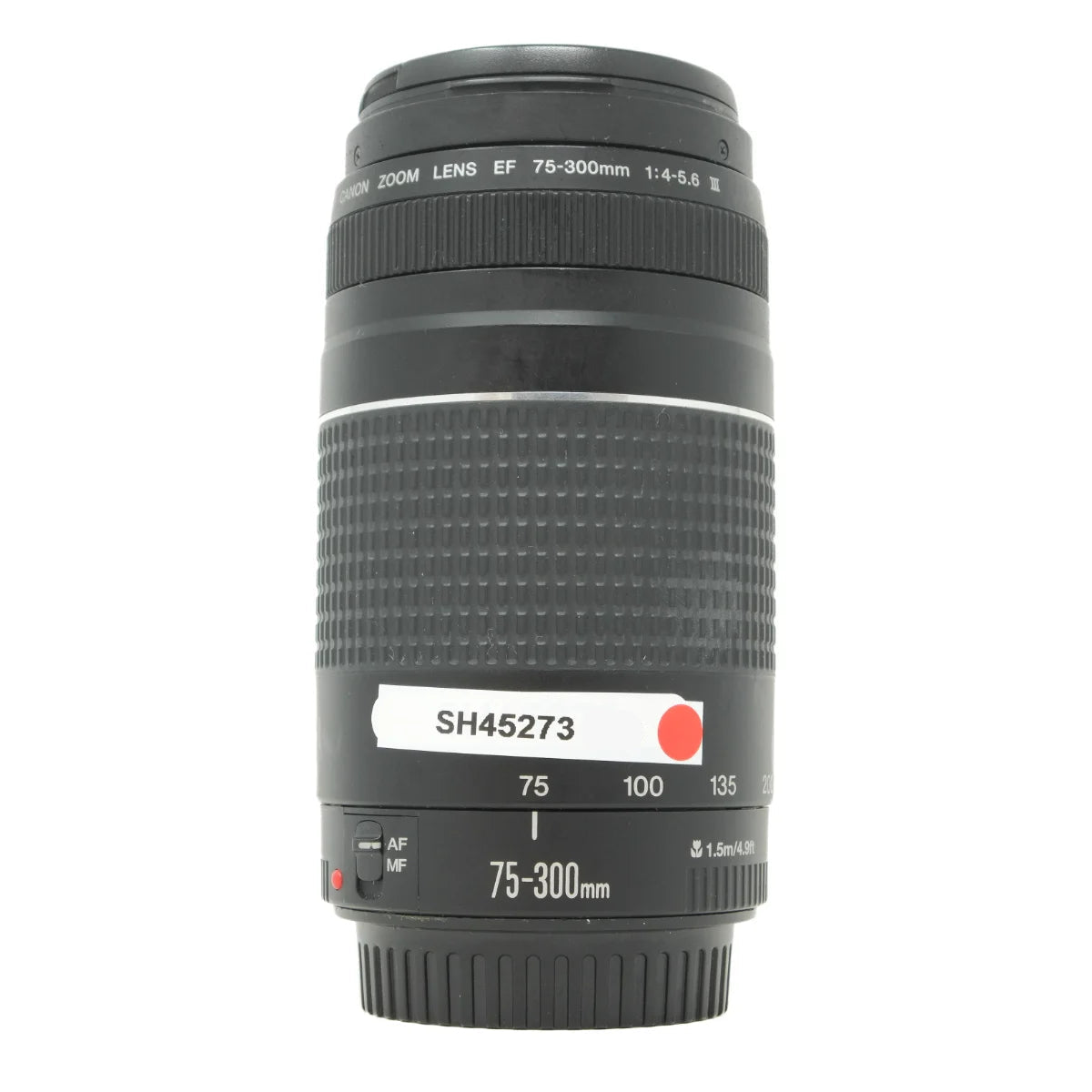 Used Canon EF 75-300mm F4-5.6 III Lens - front angle