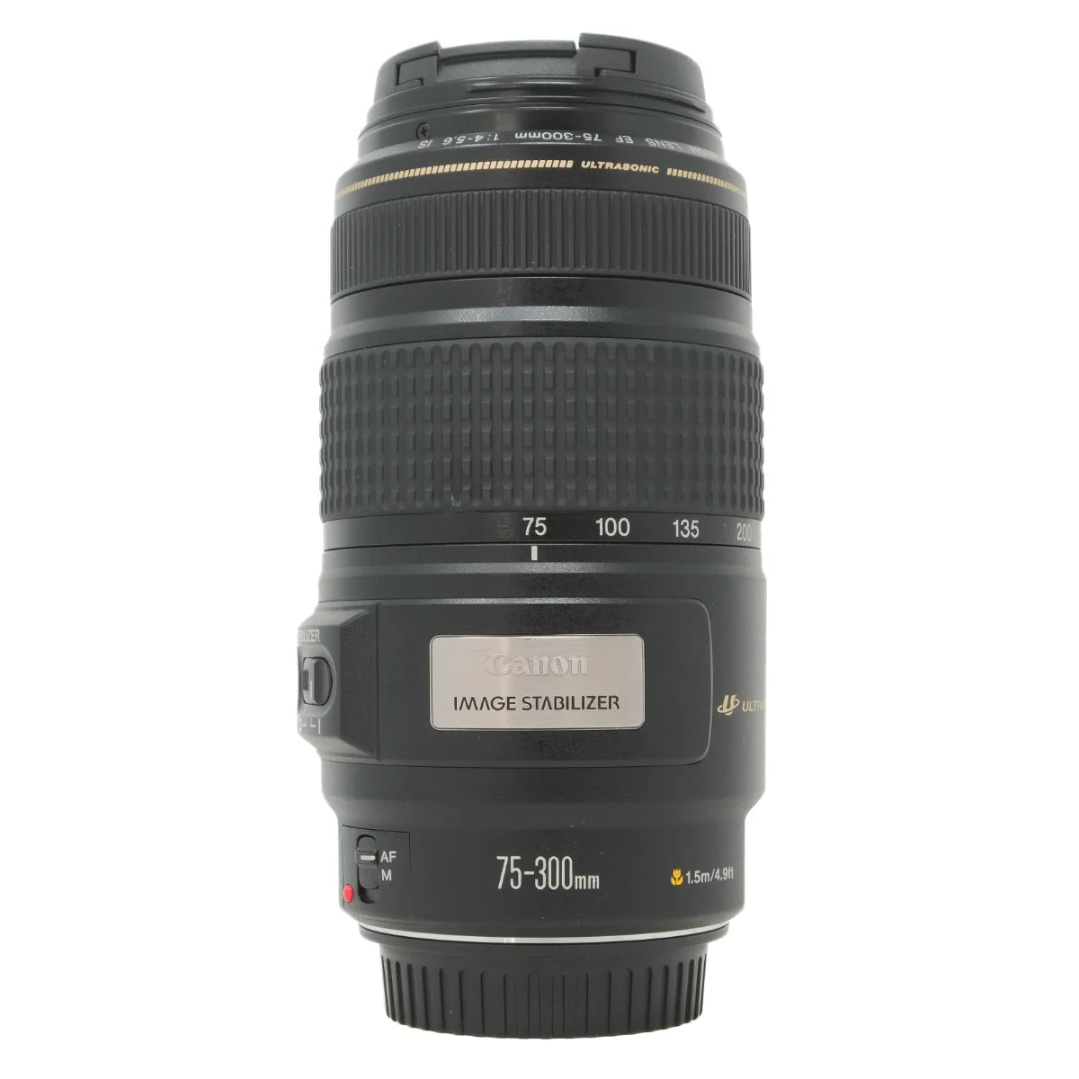 Used Canon EF 75-300mm F4-5.6 IS Lens - front angle