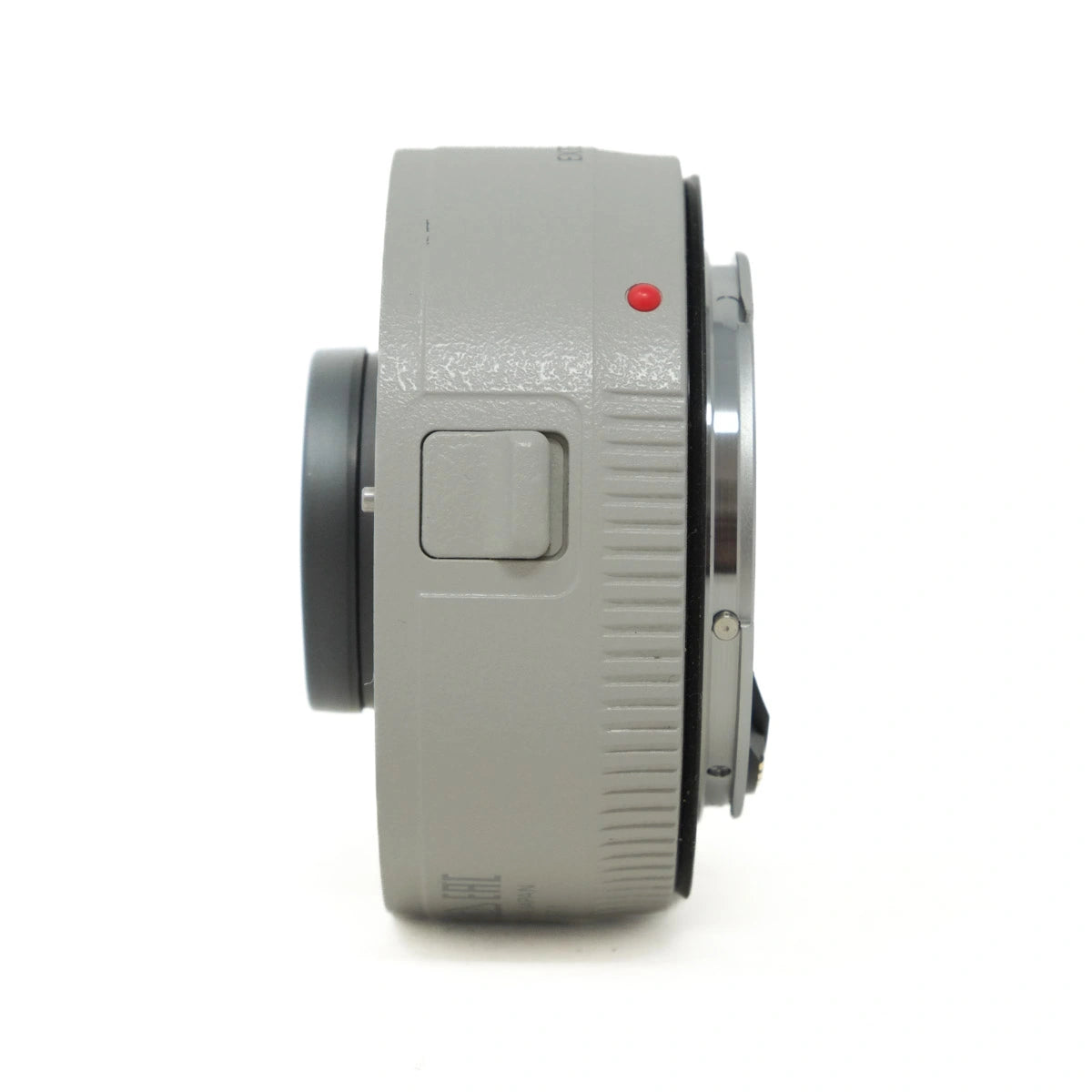 Camera lens extender on a white background