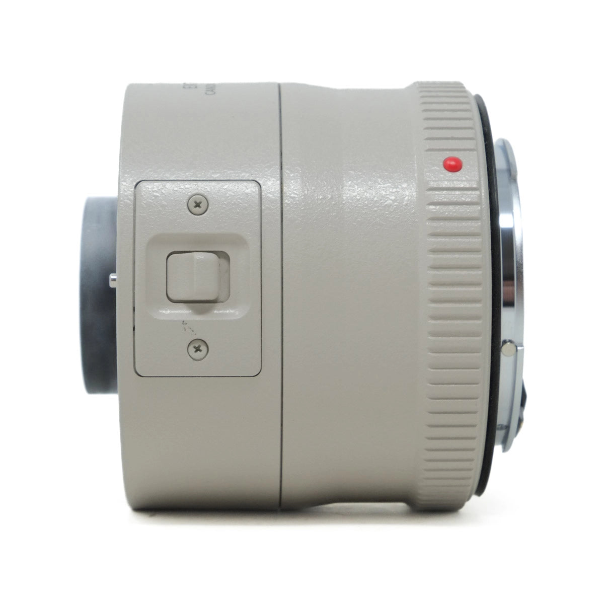 Camera lens extender on a white background