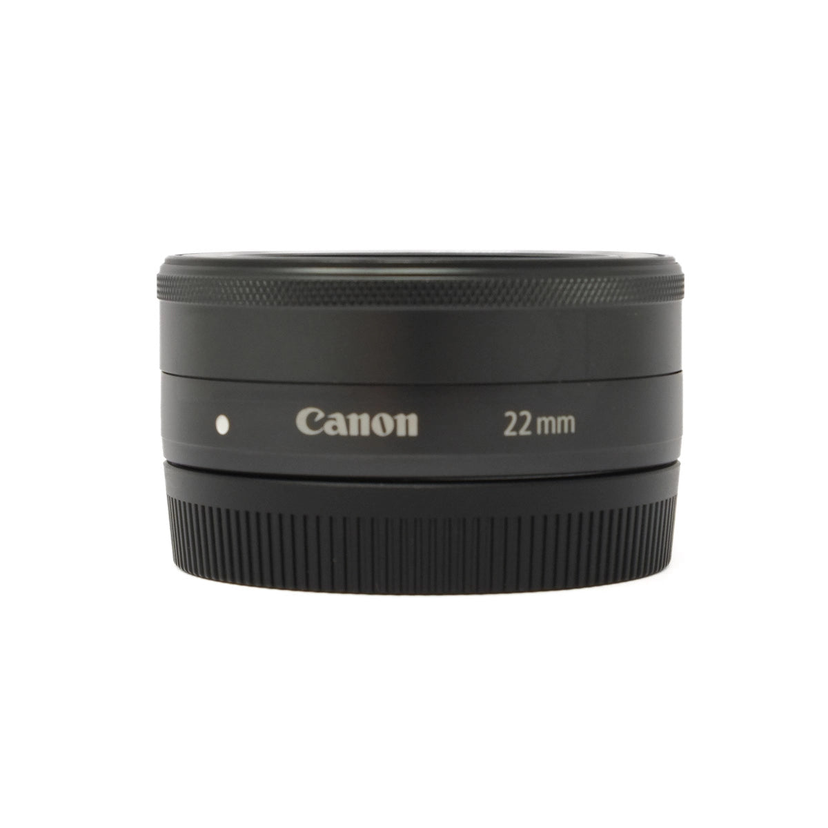 Canon 22mm lens on a white background