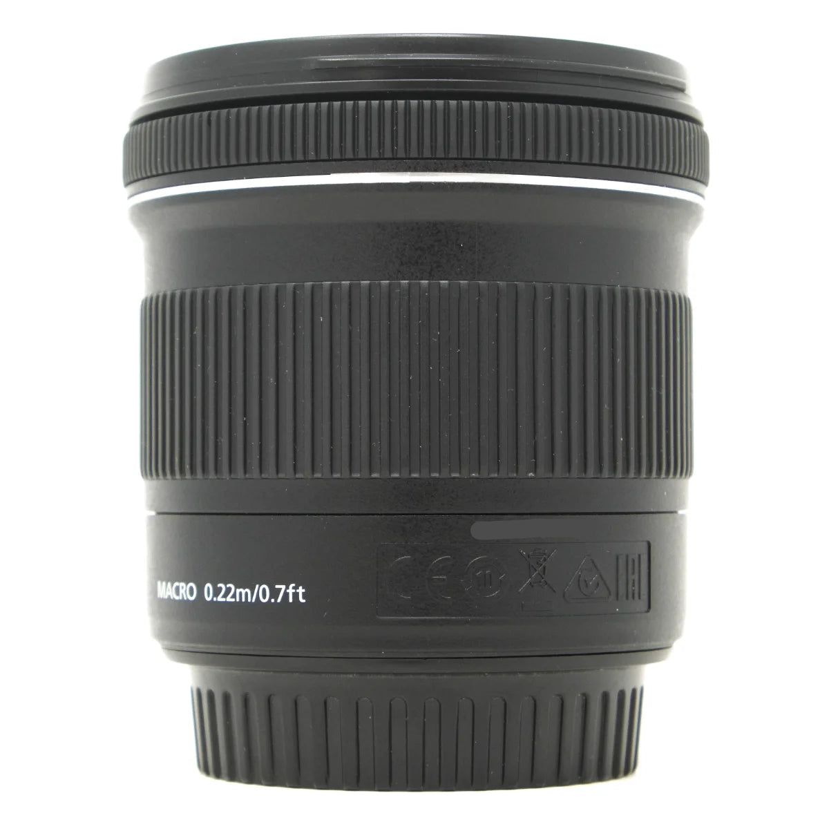 Used Canon EF-S 10-18mm F4-5.6 IS STM Lens - side angle