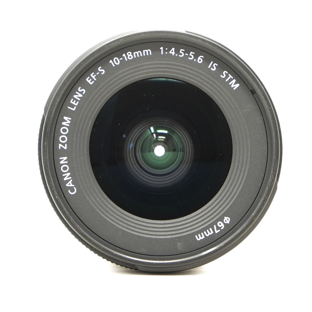 Used Canon EF-S 10-18mm F4-5.6 IS STM Lens - top angle