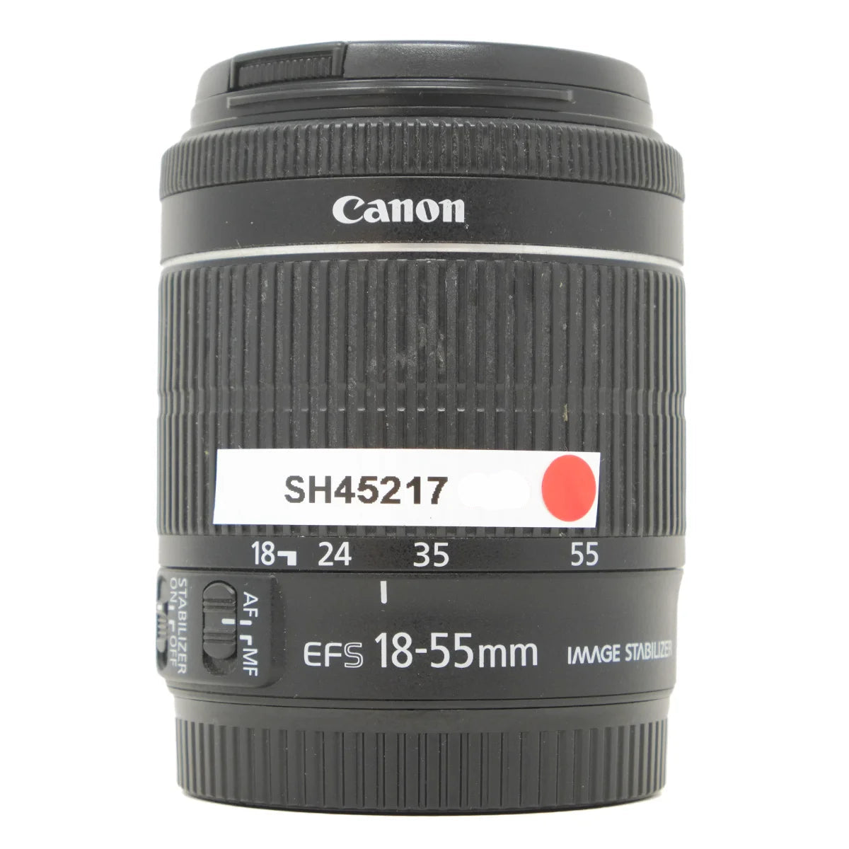 Used Canon EF-S 18-55mm f3.5-5.6 IS STM Lens - front angle
