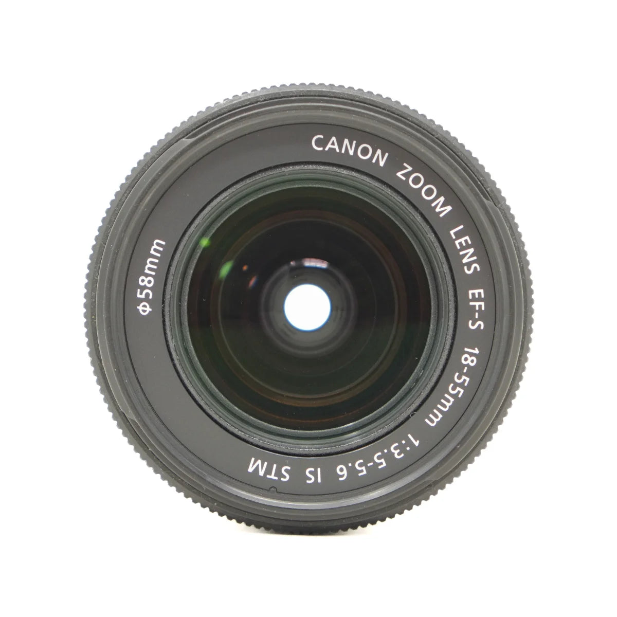Used Canon EF-S 18-55mm f3.5-5.6 IS STM Lens - top angle
