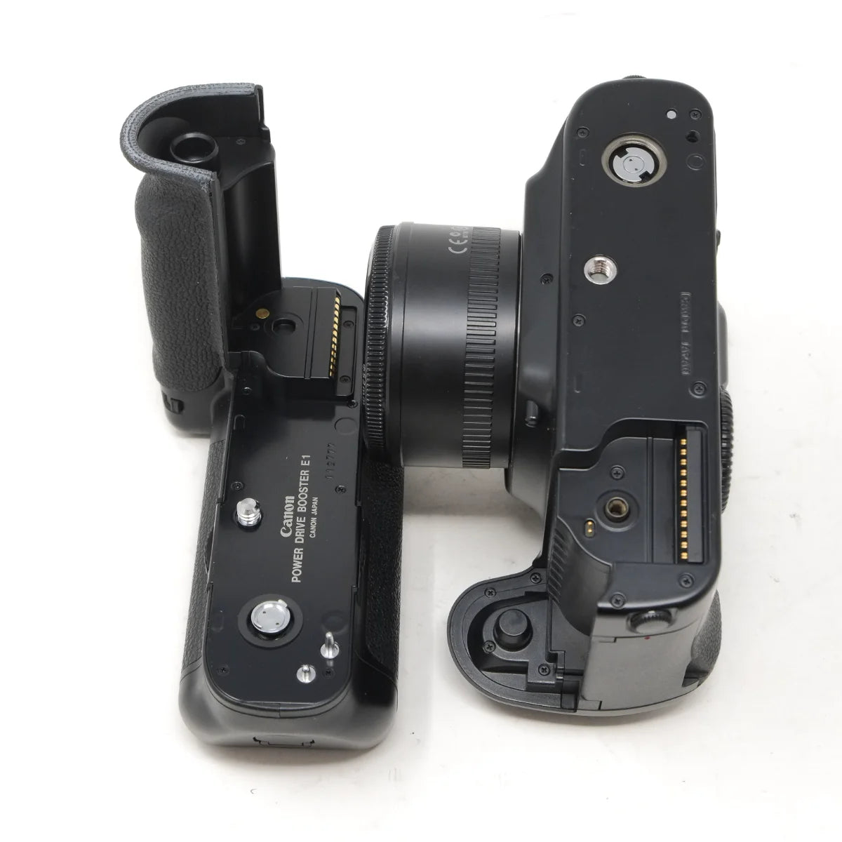 Used Canon EOS 1 Classic film camera with Booster E1 and 50mm F1.8 - Battery grip detached