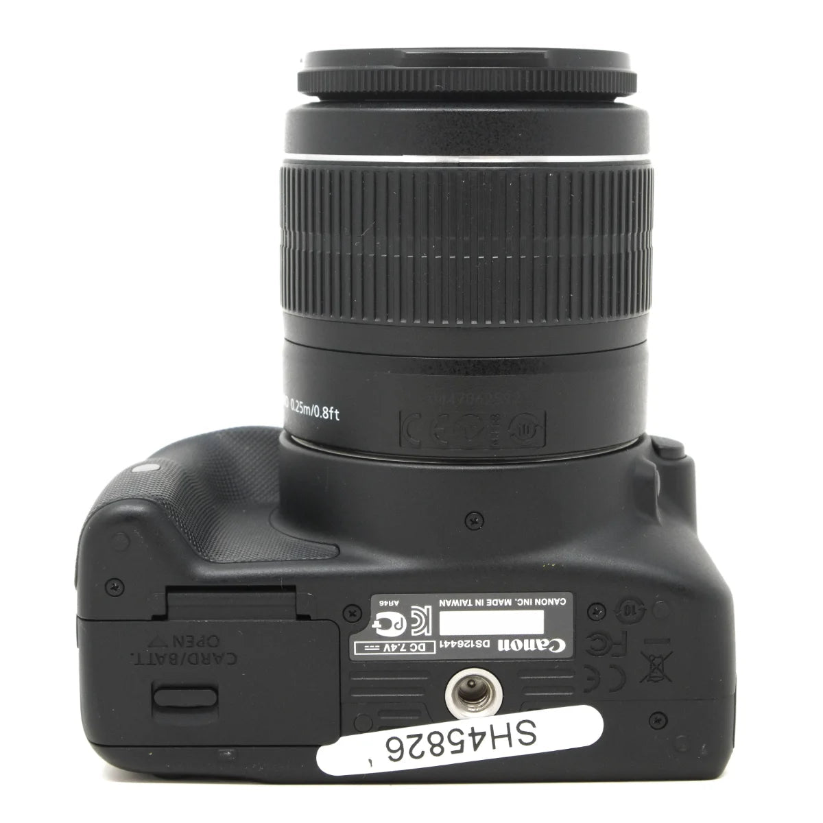 Used Canon EOS 100D + 18-55mm IS - bottom angle