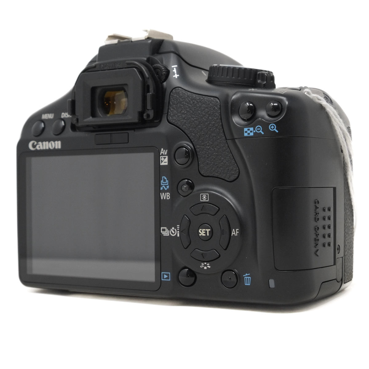 Canon camera body on a white background