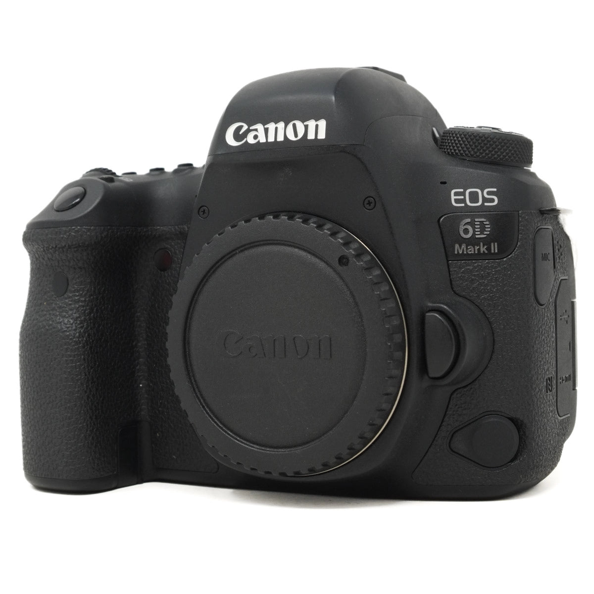 Canon EOS 6D Mark II camera body on a white background