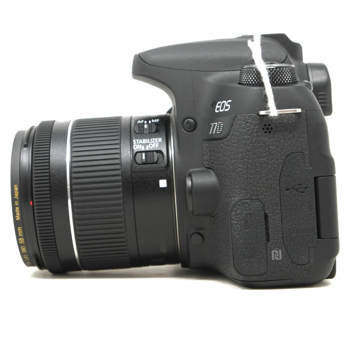 Used Canon EOS 77D + 18-55mm IS STM Lens - side angle