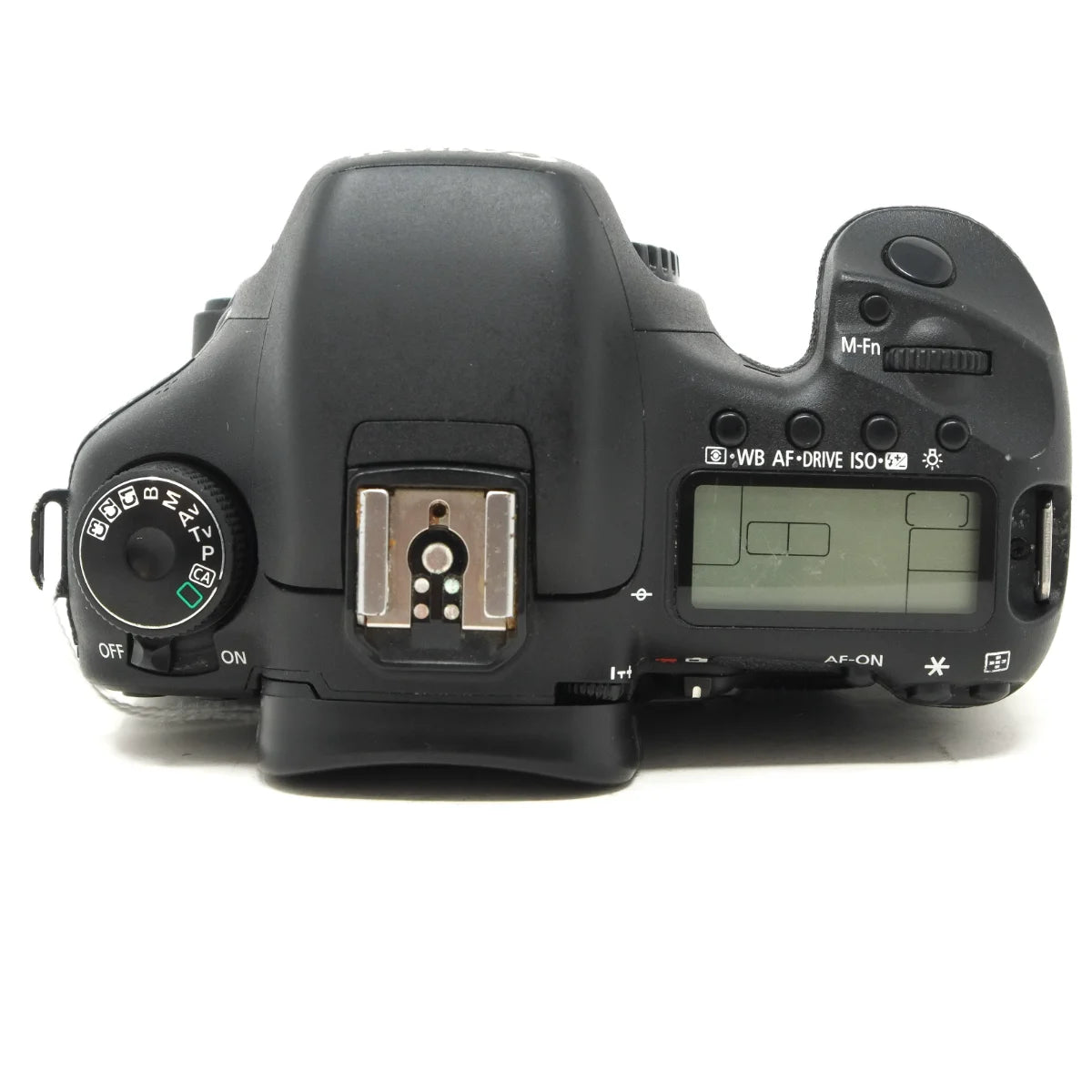 Used Canon EOS 7D DSLR Camera - top angle