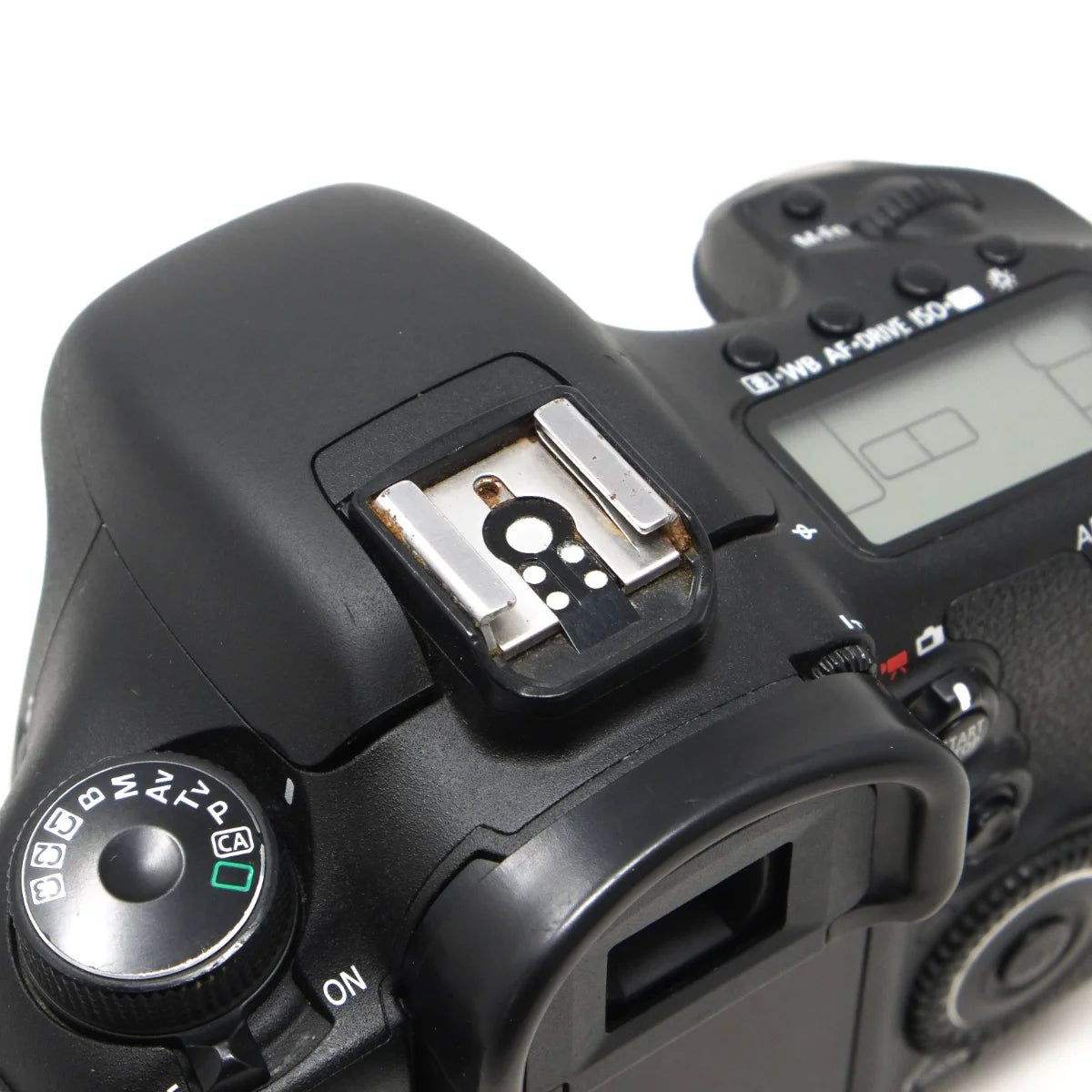Used Canon EOS 7D DSLR Camera - top angle