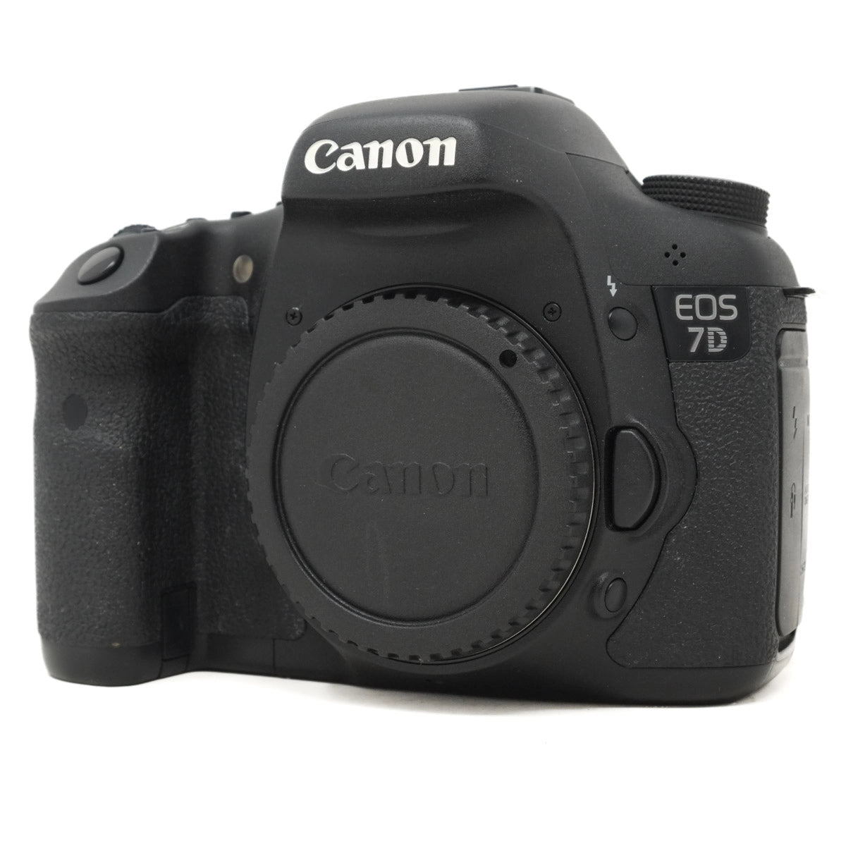 Canon EOS 7D camera body on a white background