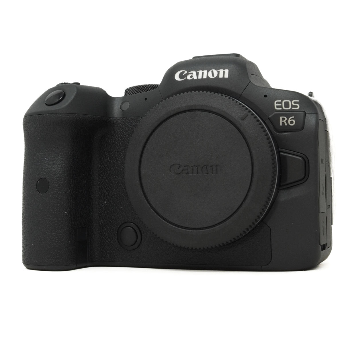 Canon EOS R6 camera body on a white background