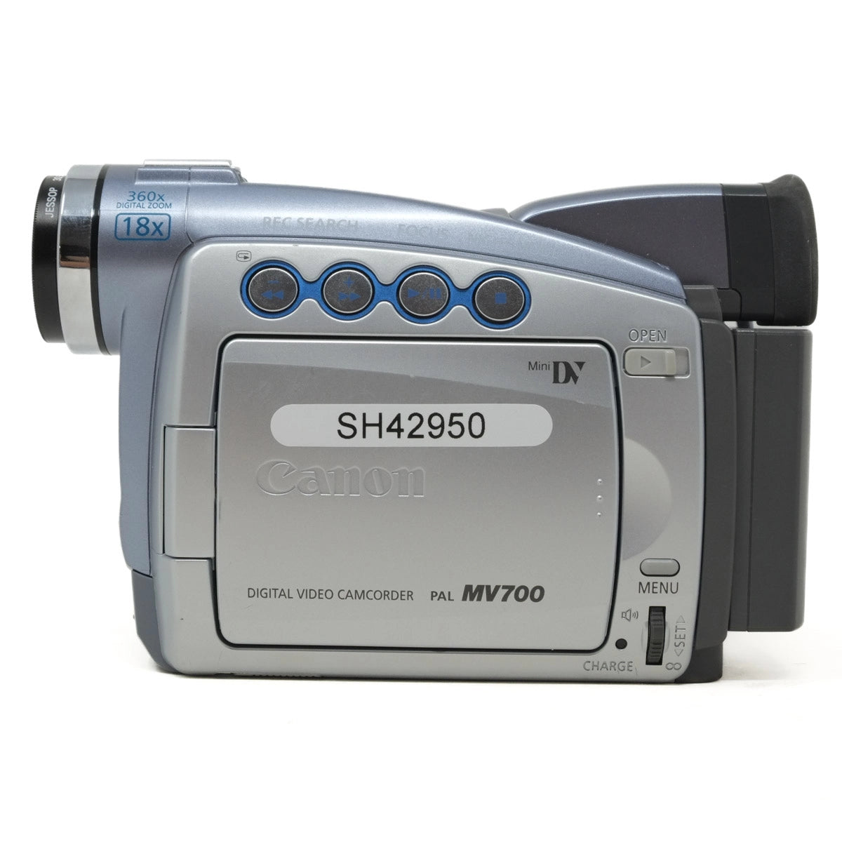 Canon digital video camcorder MV700 on a white background