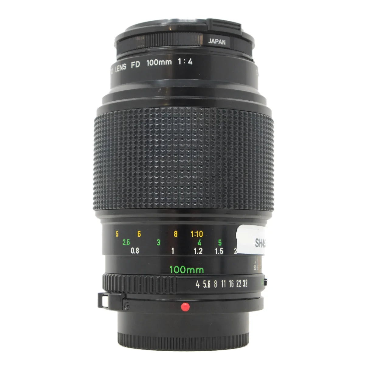 Used Canon Macro Lens FD 100mm F4 - front angle