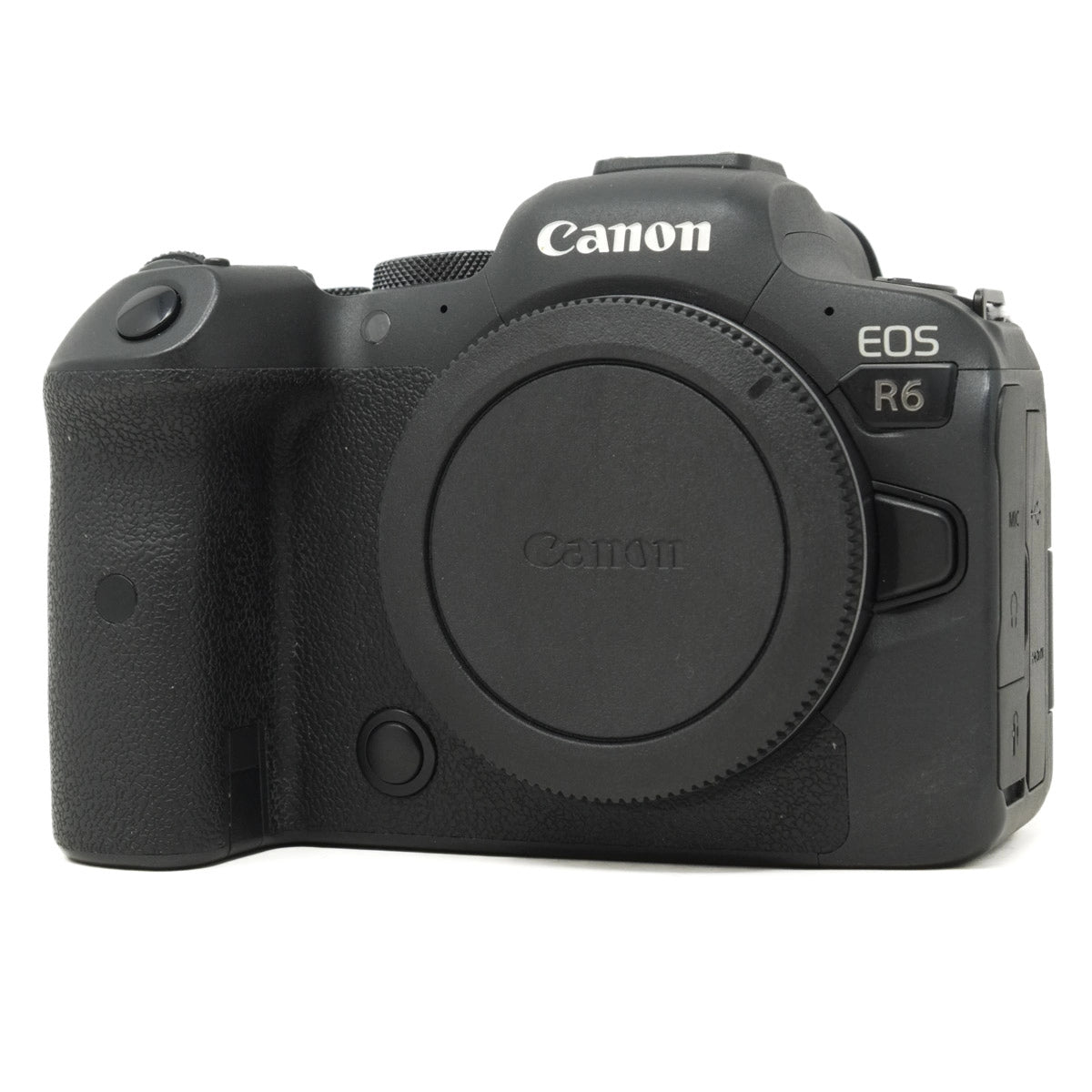 Canon EOS R6 camera body on a white background
