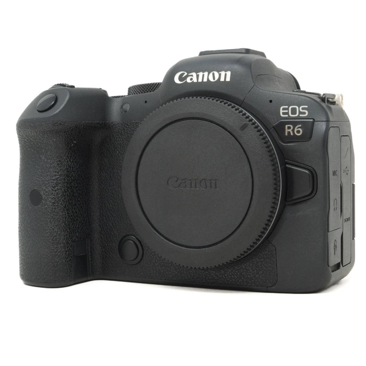 Canon EOS R6 camera body on a white background