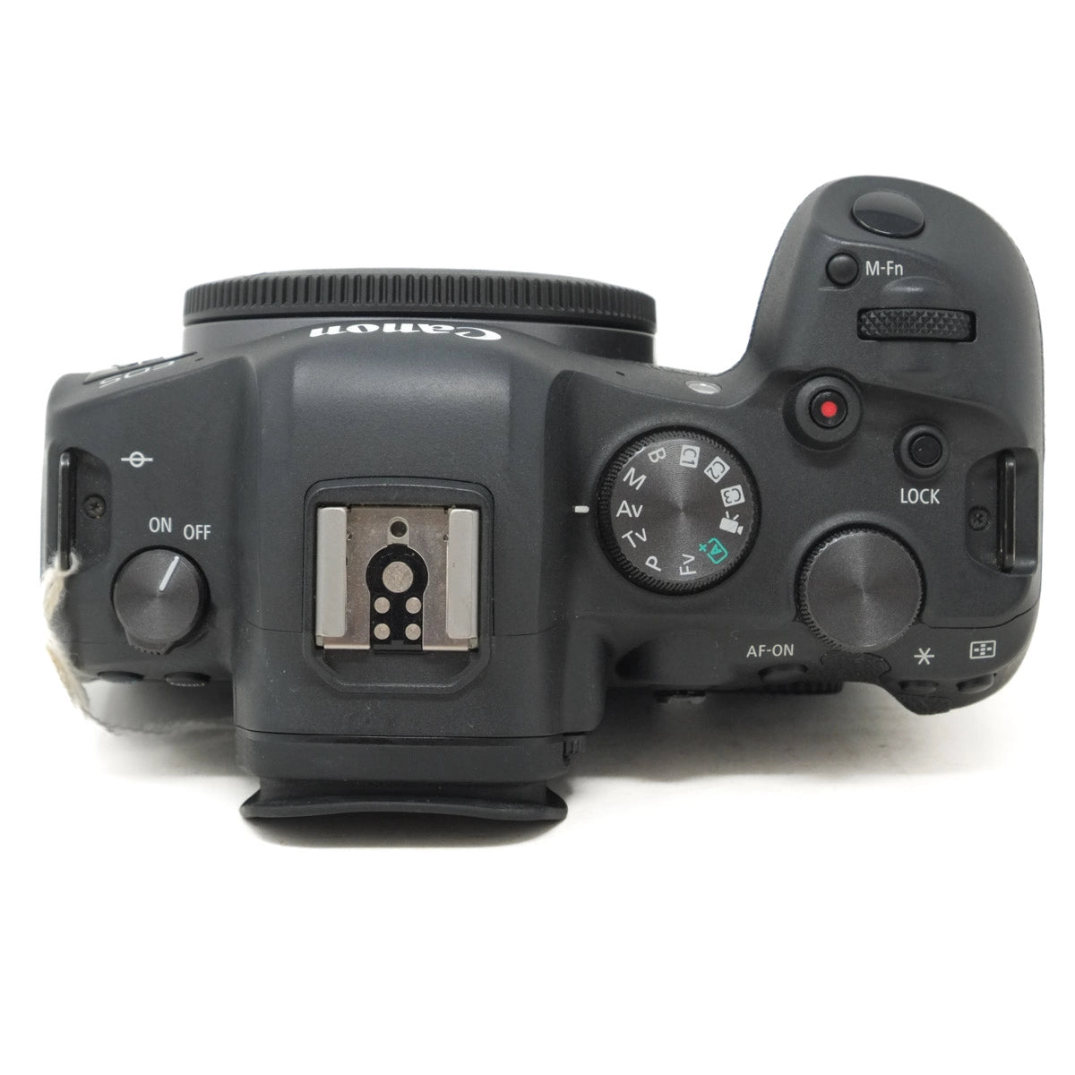 Canon camera body on a white background