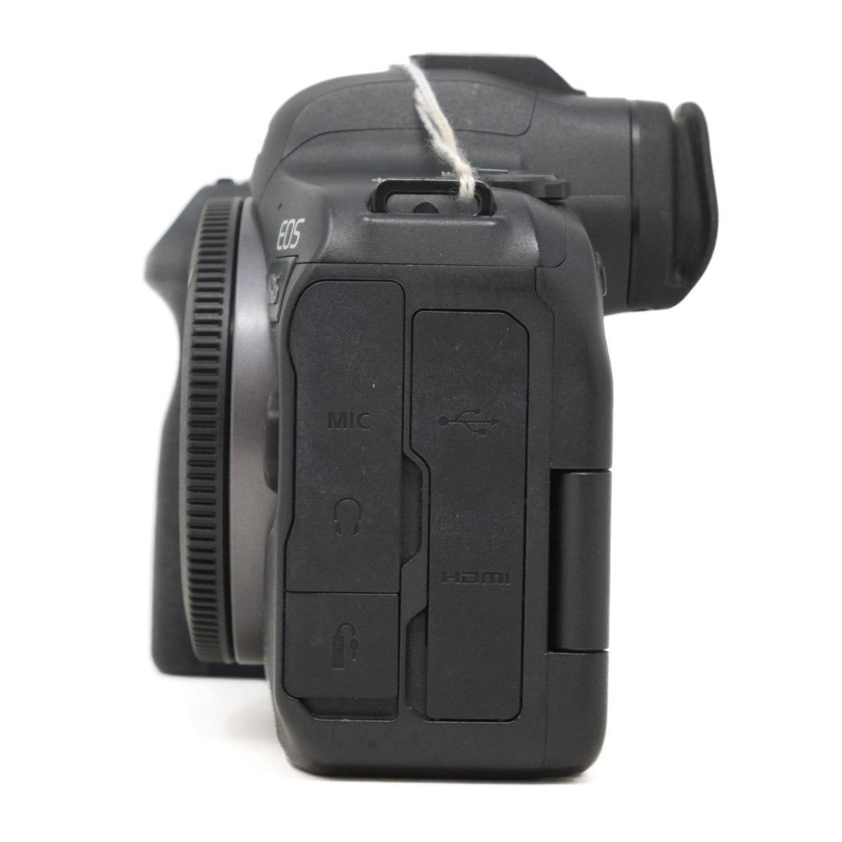 Canon EOS camera on a white background