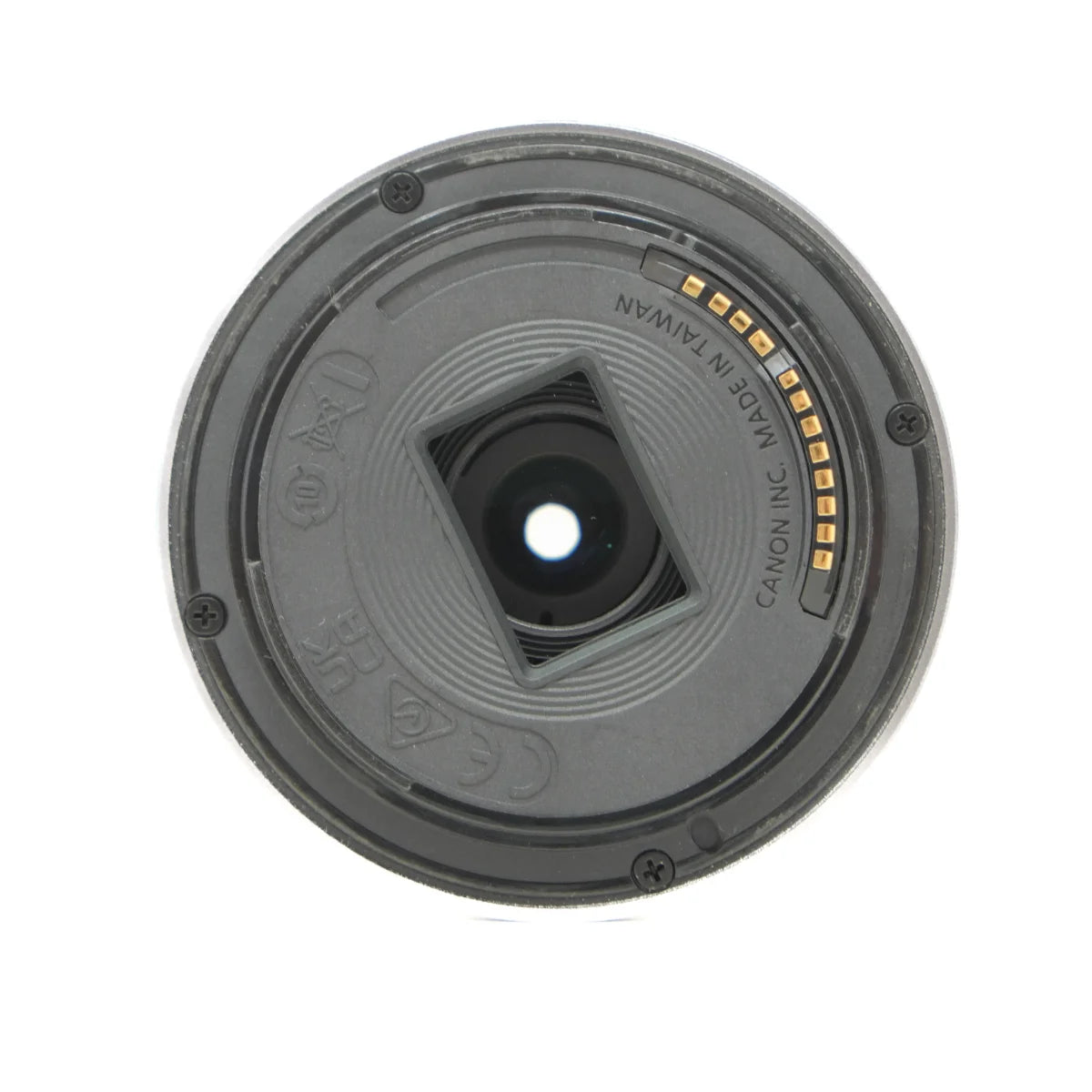 Used Canon RF-S 55-210mm F5-7.1 IS STM lens - bottom angle
