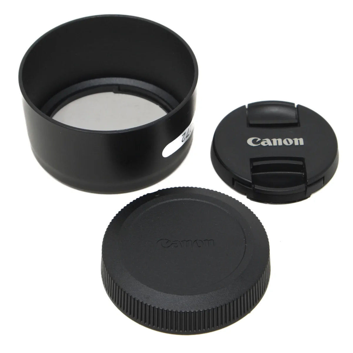 Used Canon RF-S 55-210mm F5-7.1 IS STM lens - lens hood and caps