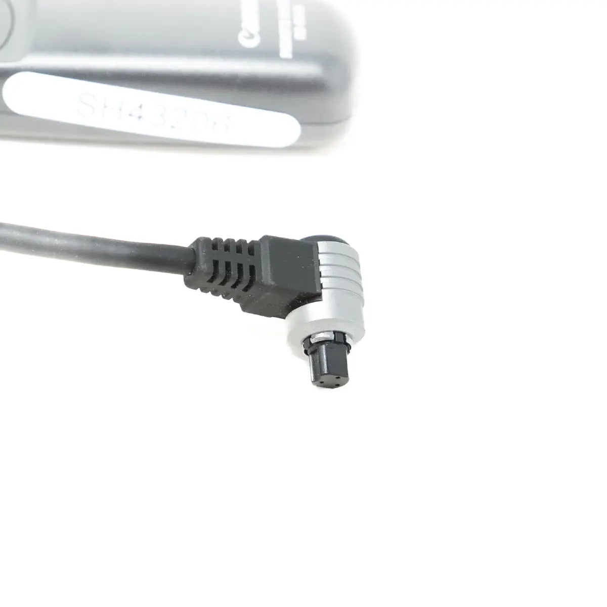 Cable with a right-angle connector on a white background
