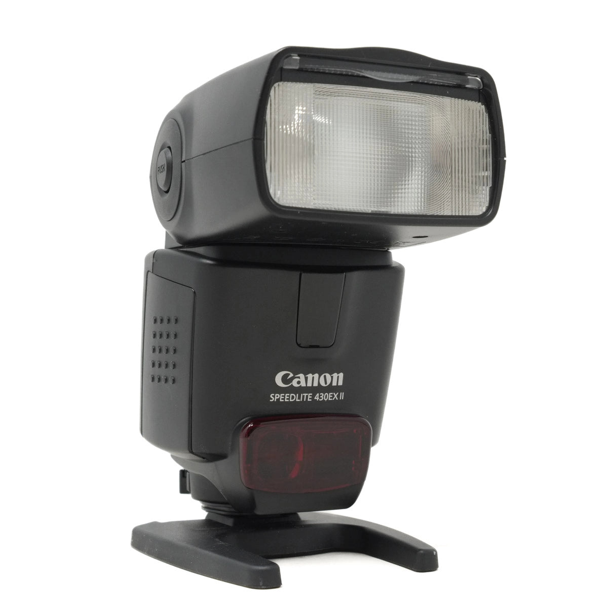 Canon camera flash on a white background