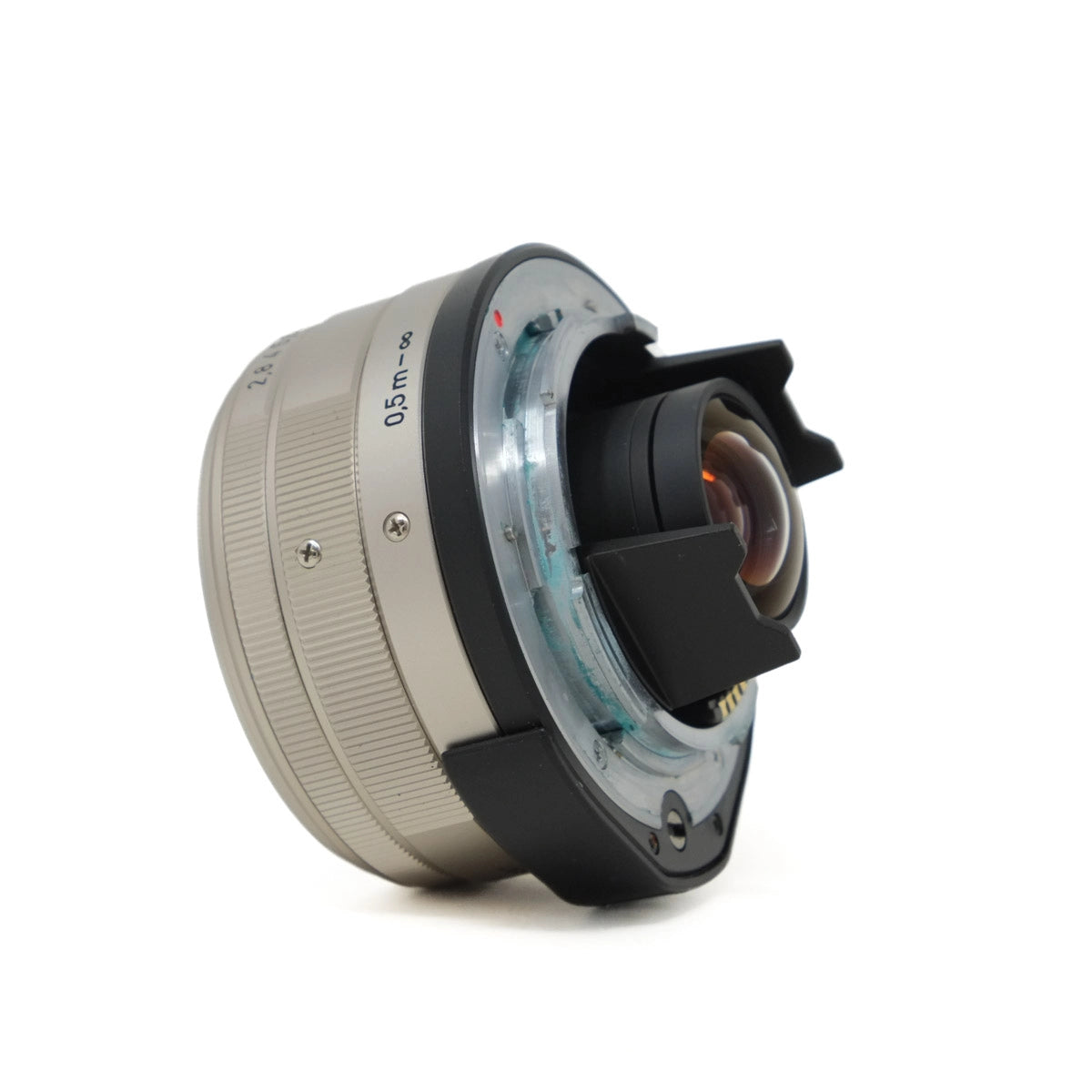 Camera lens on a white background