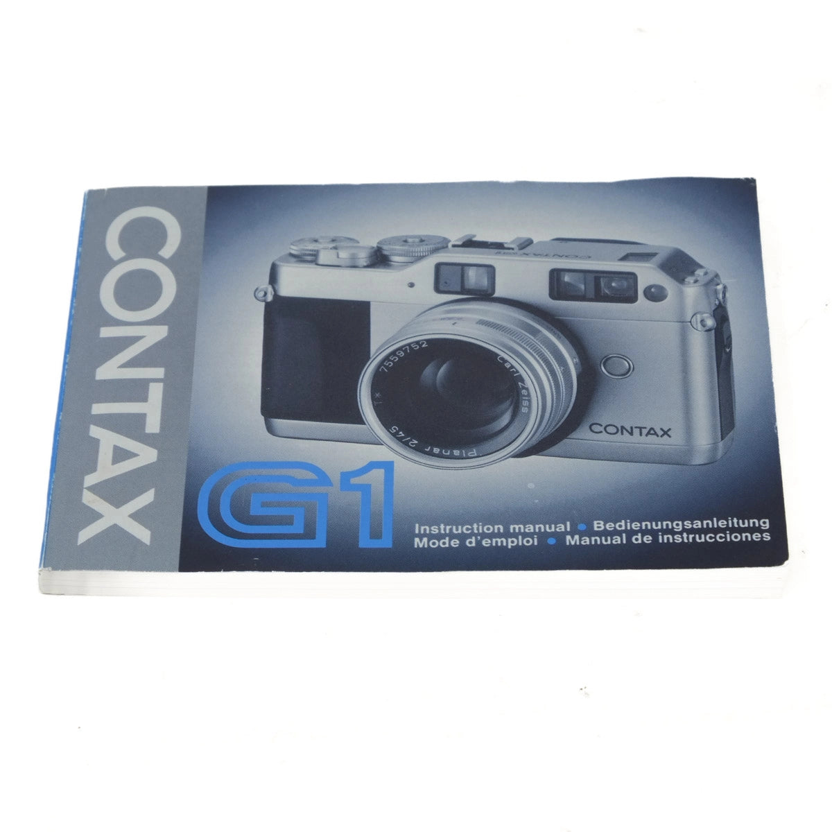 Contax G1 camera instruction manual on a white background