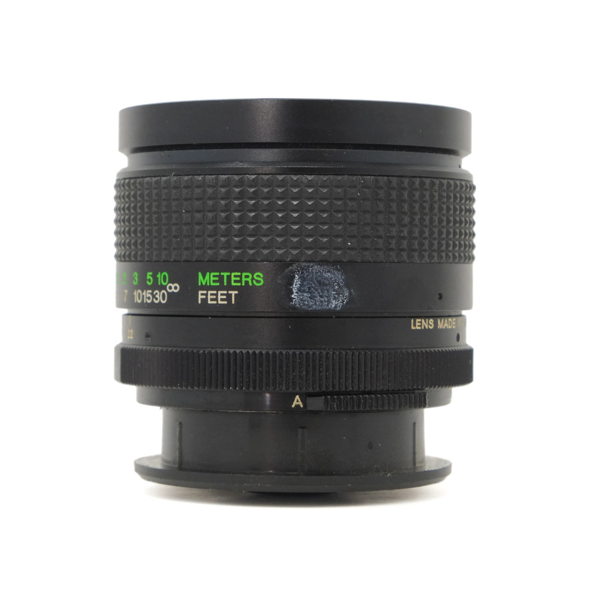 Used Cosina 28mm F2.8 wide angle lens in M42 screw fit RARE - side angle
