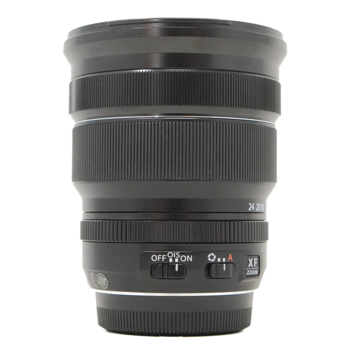 Used Fujifilm XF 10-24mm f4 R OIS lens - side angle