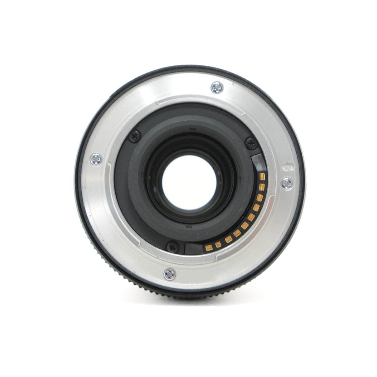 Camera lens mount on a white background