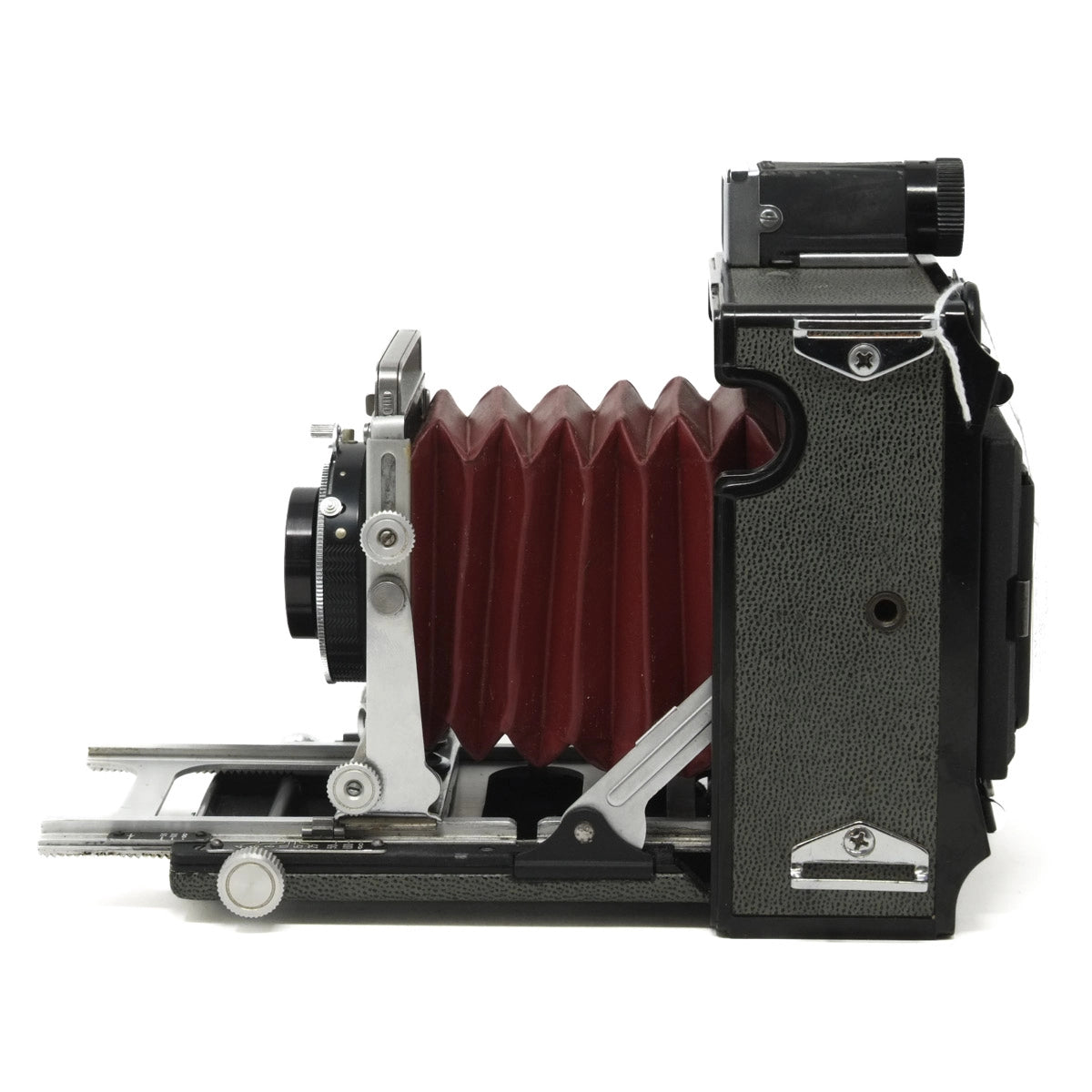 Used Graflex Century Graphic with 105mm F4.5 Ysarex Lens - Side angle