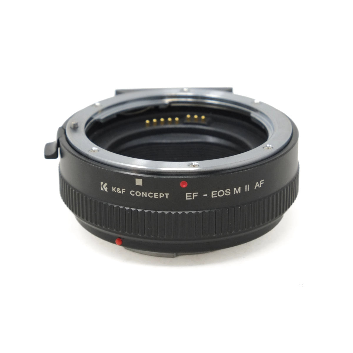 Camera lens adapter on a white background