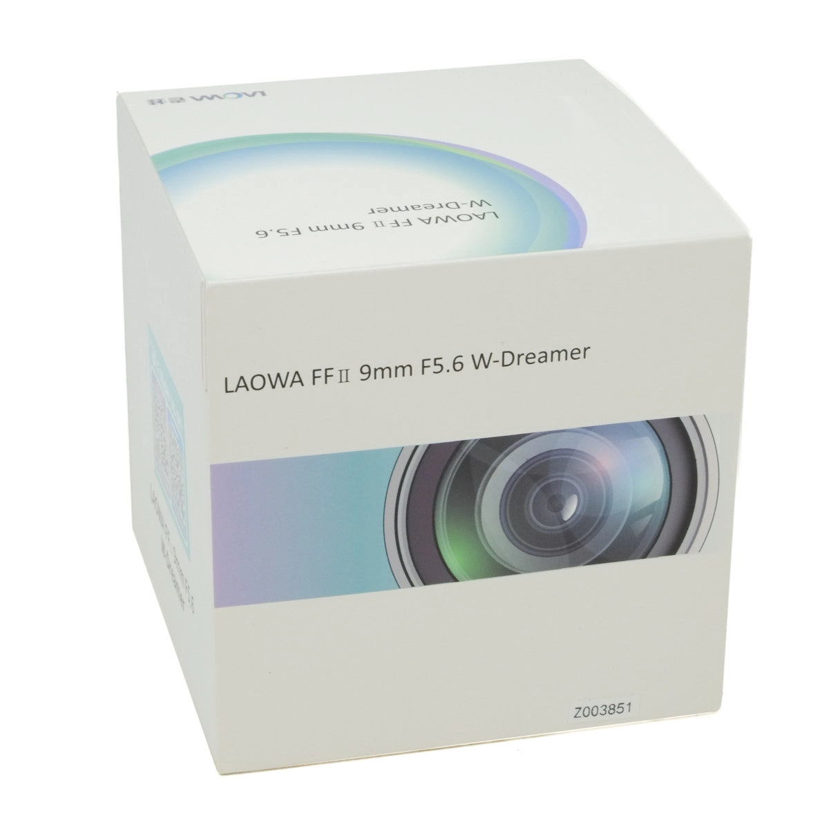 LAOWA camera lens packaging box on a white background