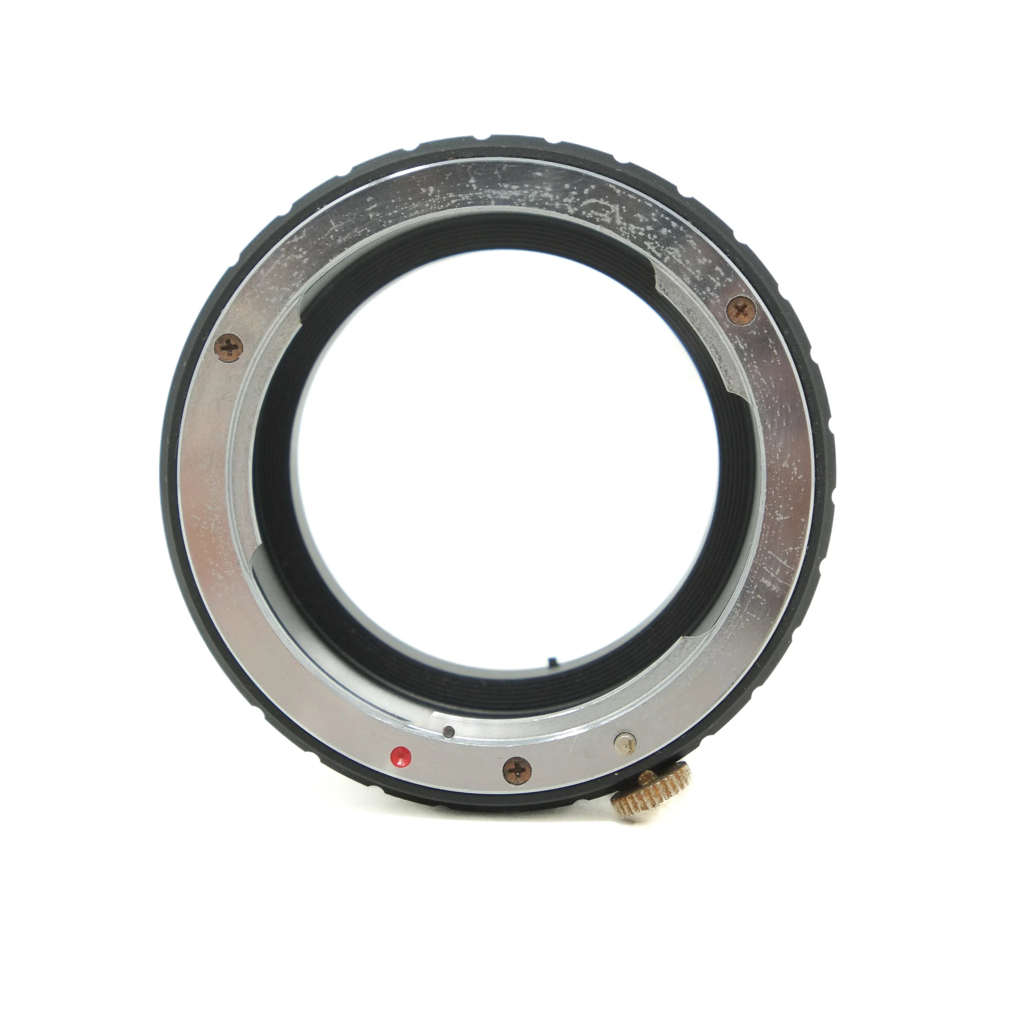 Camera lens adapter ring on a white background