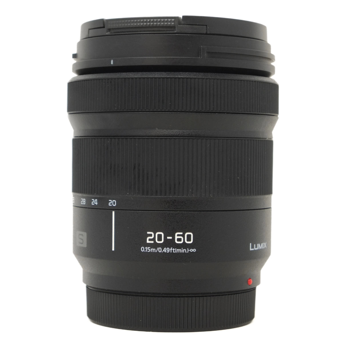 Used Lumix S 20-60mm F3.5-5.6 Lens in L Mount - front angle