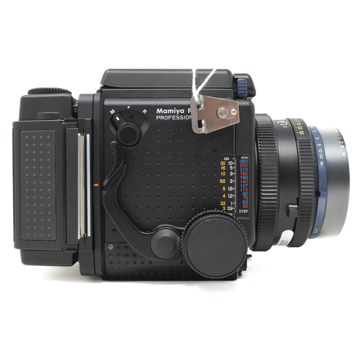 Used Mamiya RZ67 Pro II with 110mm F2.8 and WLF + 120 PRO II back - side angle