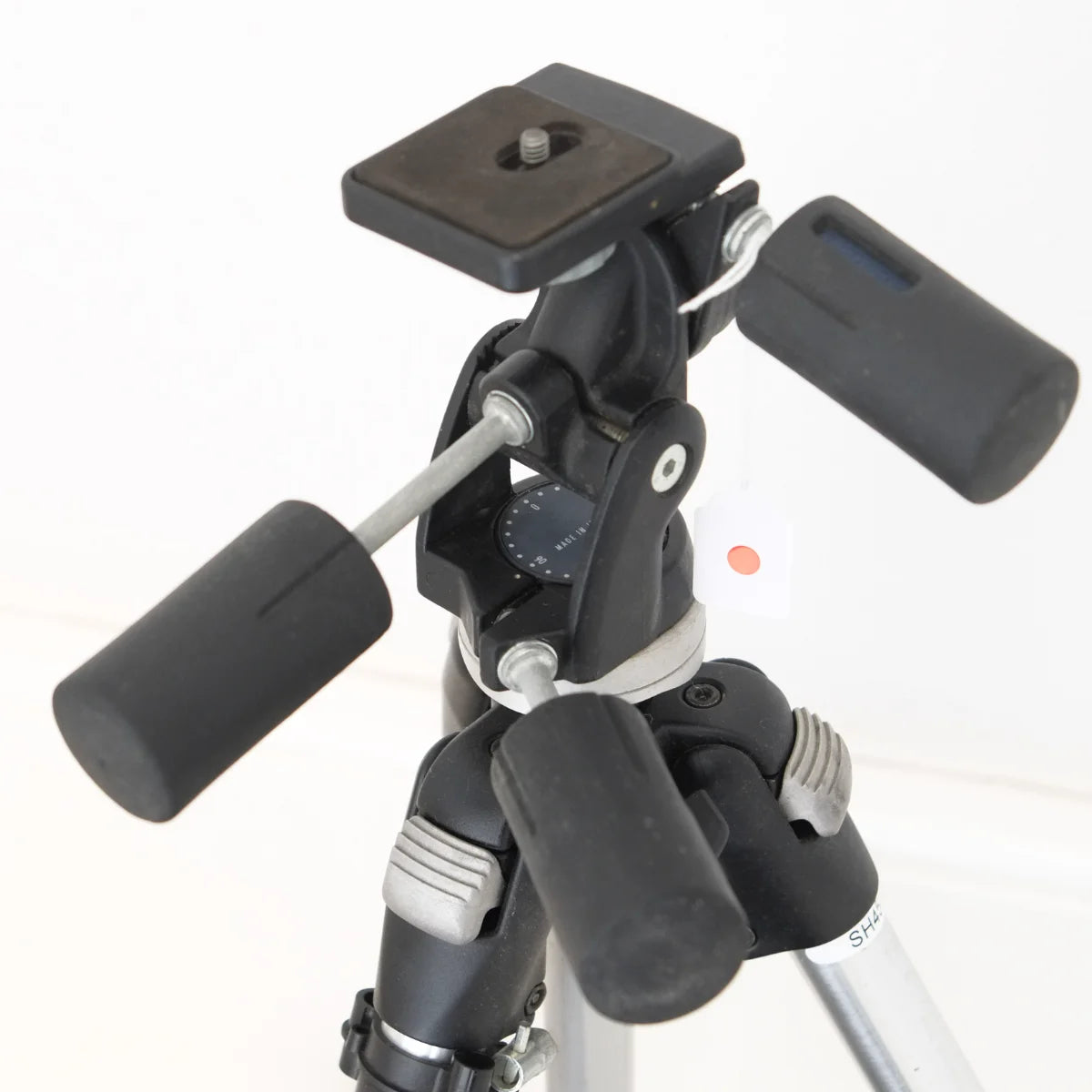 Used Manfrotto 190CL Tripod with 141 3 WAY Head - top angle