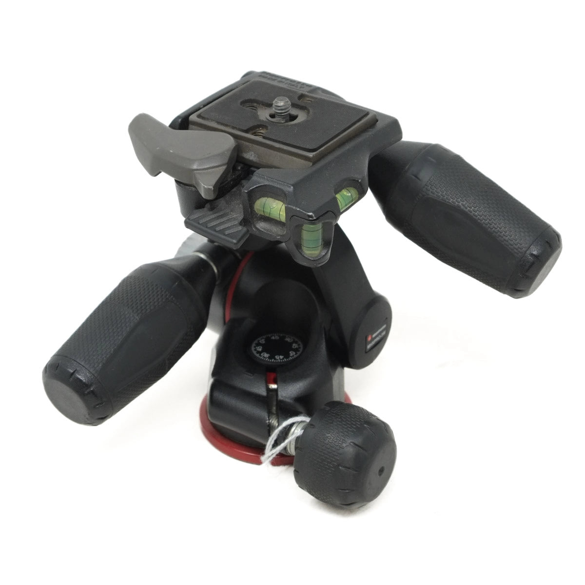 Camera tripod head on a white background