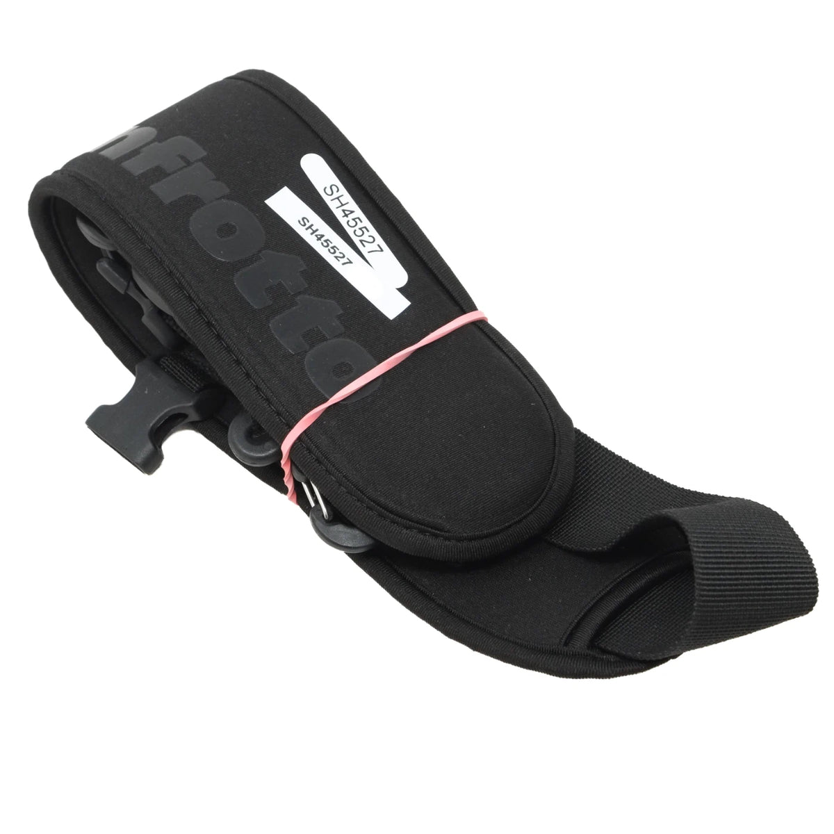 Manfrotto shoulder strap, shown on a plain white background.