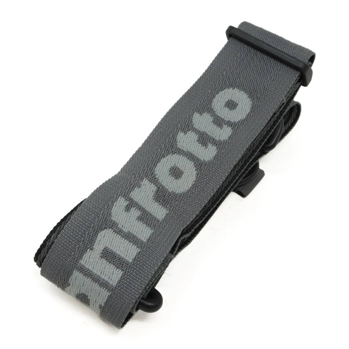 Gray strap with 'Manfrotto' branding on a white background