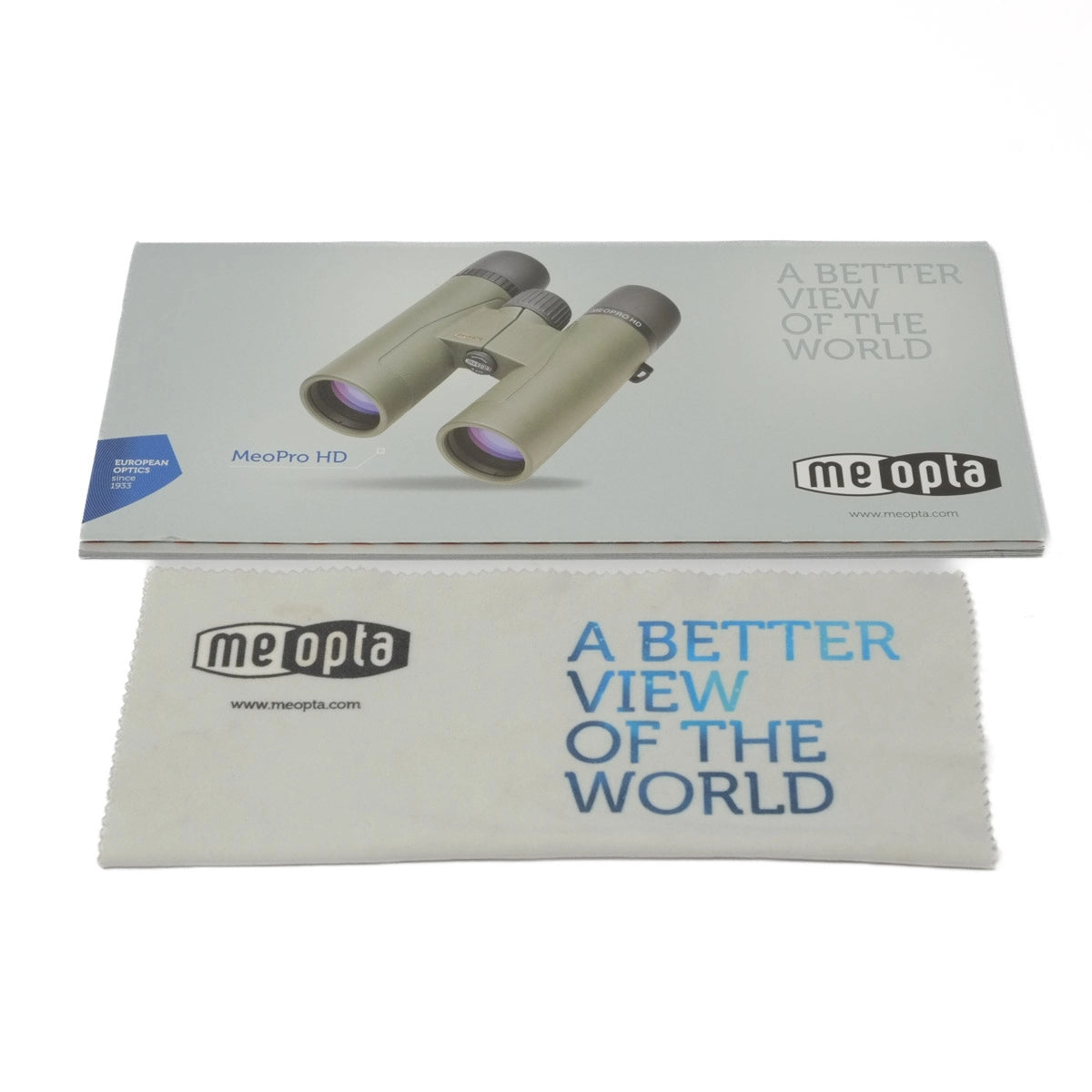 Used Meopta MEOPRO 10x42 HD Binoculars - cleaning cloth